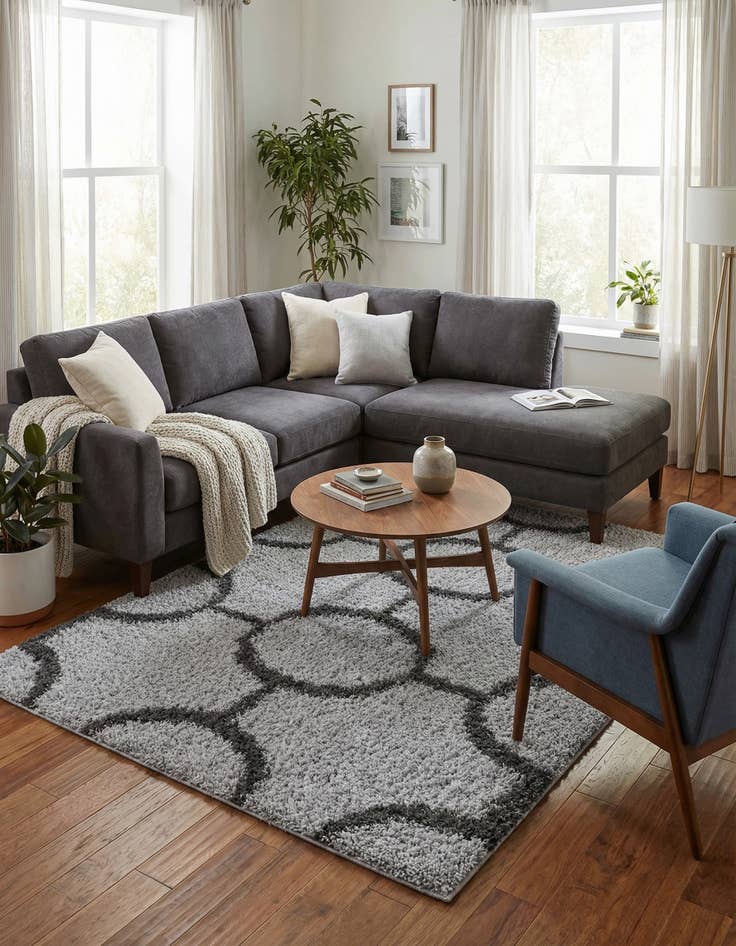 Detail image of 5' 4 x 7' 7 Soft Touch Shag Rug