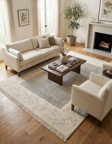 5' 9 x 7' 10 Hand Knotted Darya Wool Rug
