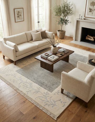 5' 9 x 7' 10 Hand Knotted Darya Wool Rug