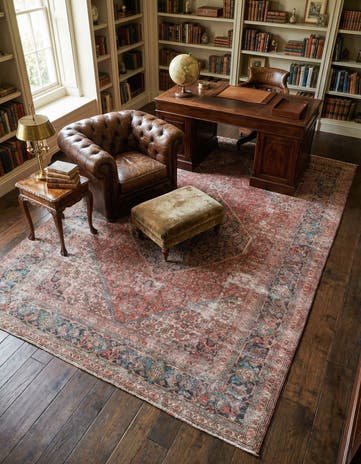 6' 8 x 9' 3 Hand Knotted Ultra Vintage Persian Wool Rug