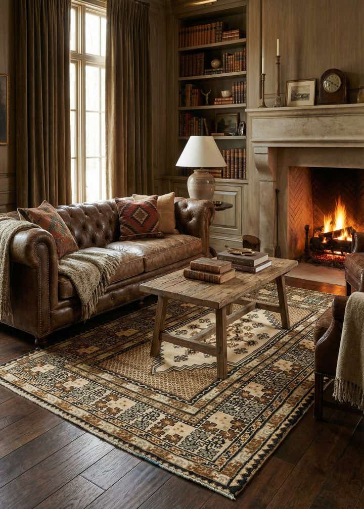 4' 10 x 8' Hand Knotted Shiraz Persian Wool Rug