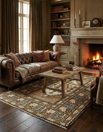 4' 10 x 8' Hand Knotted Shiraz Persian Wool Rug