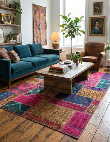 5' 5 x 8' 5 Hand Knotted Ultra Vintage Persian Wool Rug