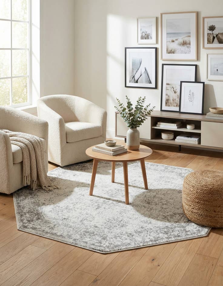 Detail image of 5' 3 x 5' 3 Monaco Octagon Rug