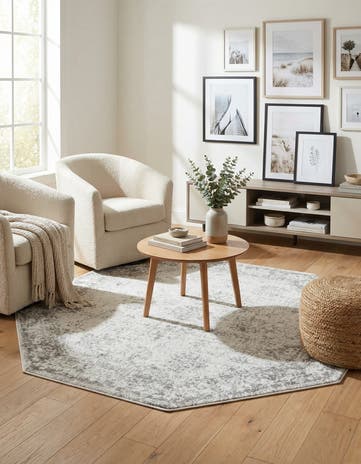 Gray Monte Carlo Octagon Rug