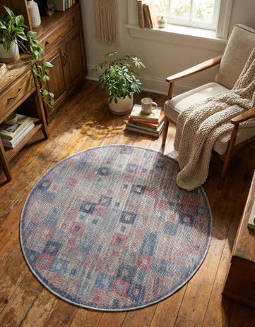 3' 3 x 3' 3 Washable Sisu Round Rug