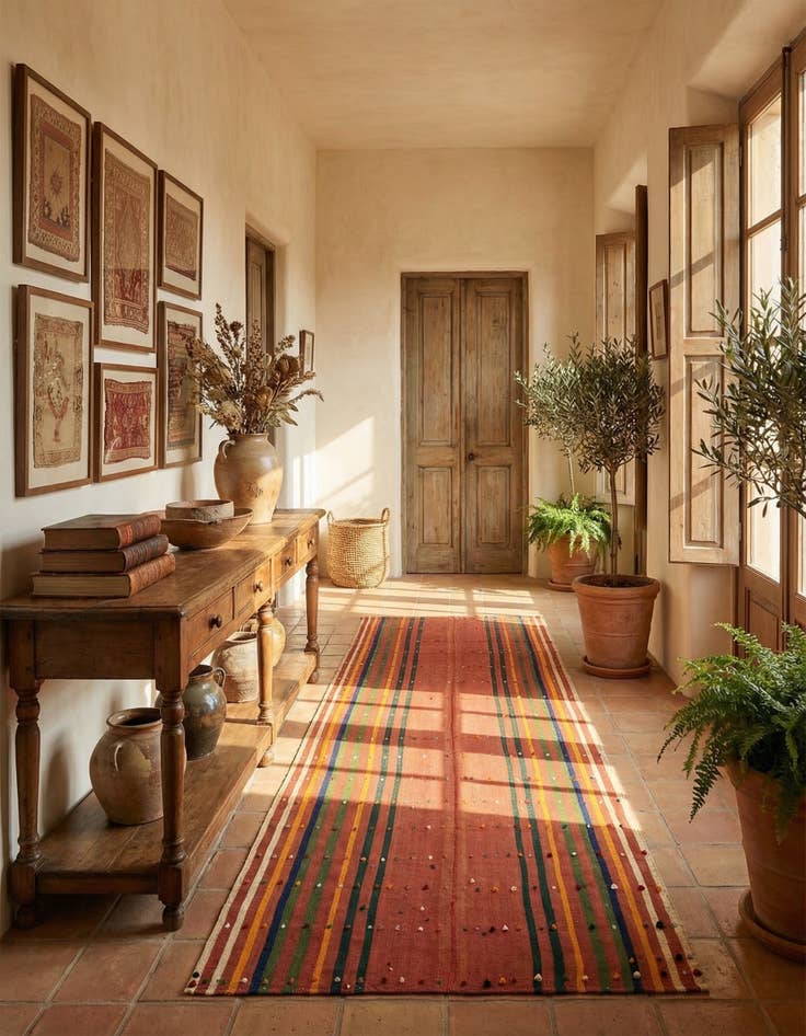 Detail image of 5' 6 x 11' 5 Jajim Wool Runner Rug