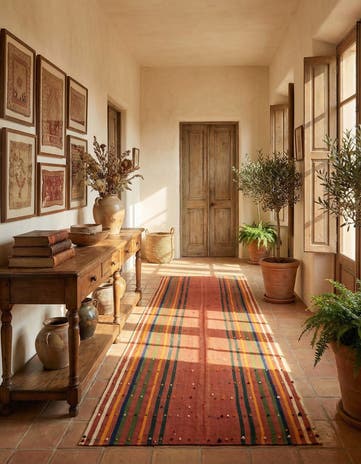 5' 6 x 11' 5 Jajim Wool Runner Rug