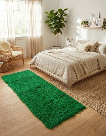 2' 10 x 7' 5 Hand Knotted Moroccan Wool Runner Rug