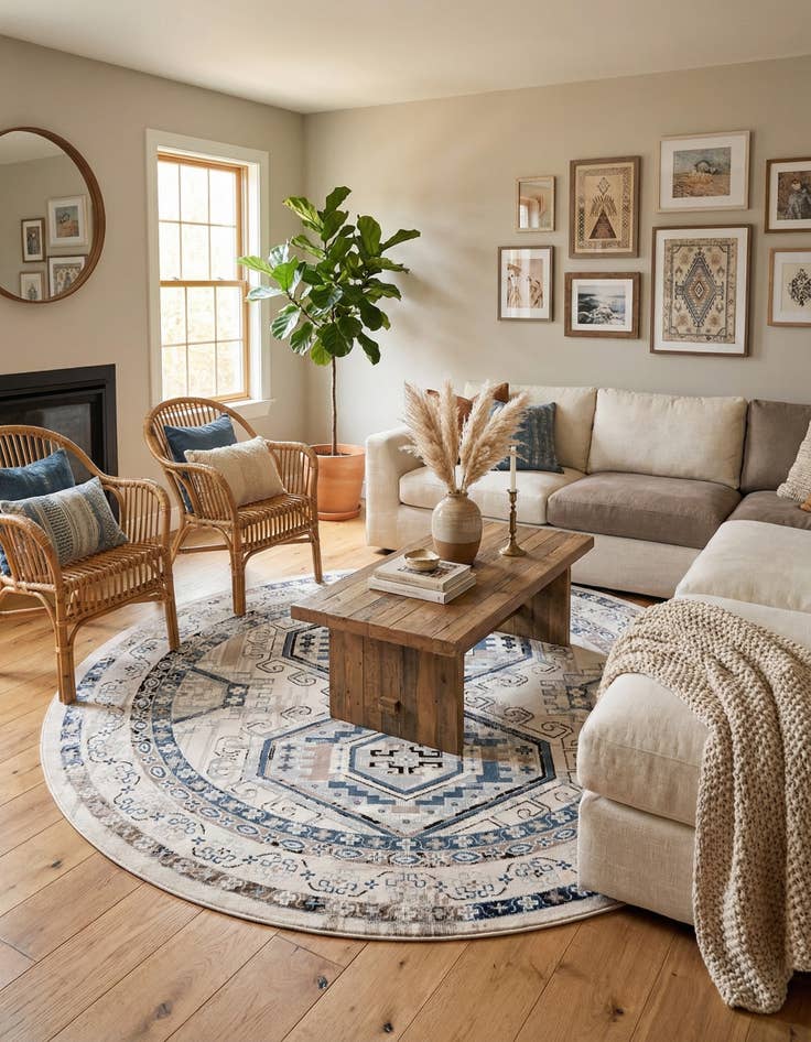 Detail image of 7' 10 x 7' 10 Charlotte Round Rug