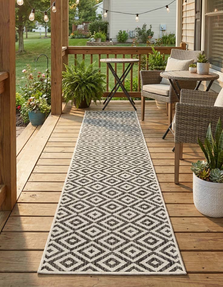 Detail image of 2' x 8'  Washable Jill Zarin Costa Rica Indoor / Outdoor Runner Rug