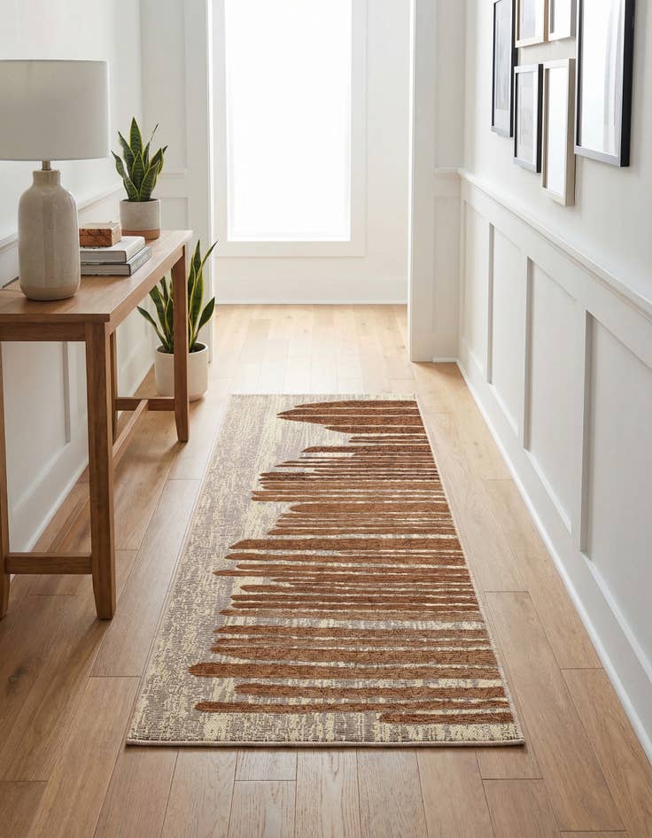 Detail image of  2' x 5'  Washable Modern Indoor / Outdoor Runner Rug