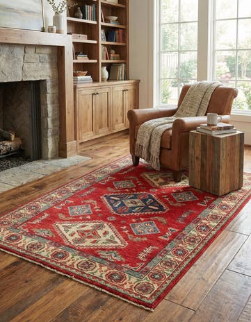 3' 3 x 5' Hand Knotted Kazak Rug
