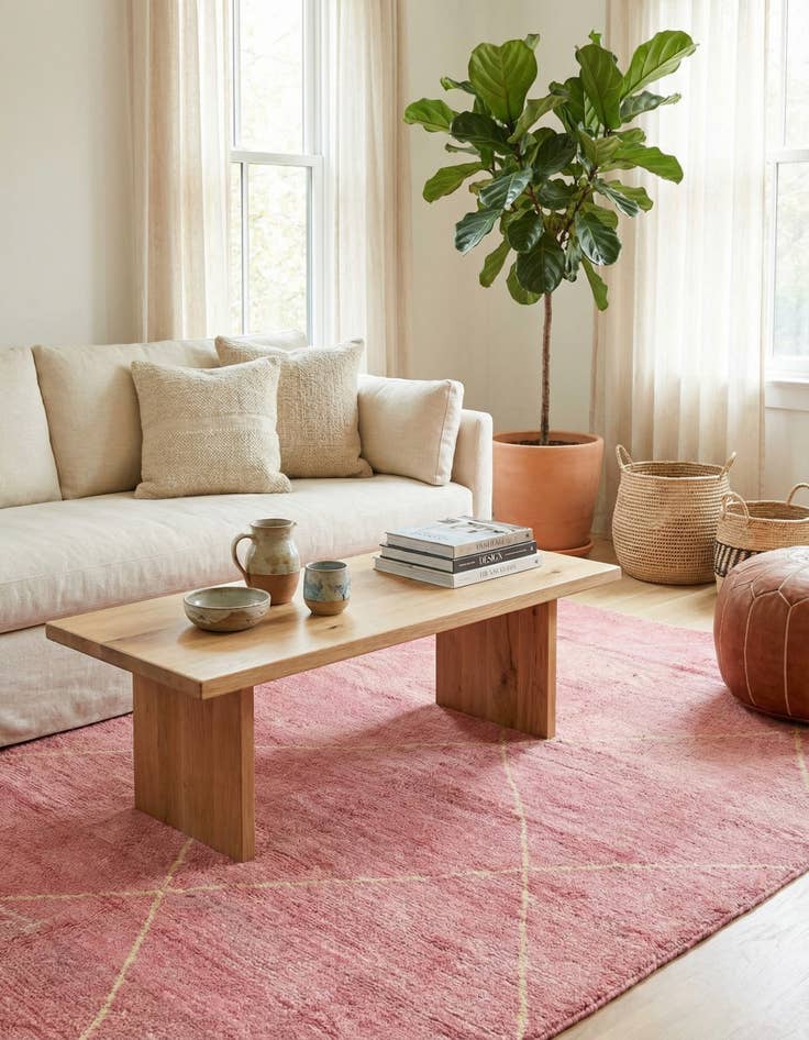 Detail image of 4' 9 x 6' 8  Hand Knotted Moroccan Wool Rug