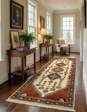 2' 9 x 6' 7 Hand Knotted Ghashghai Runner Rug