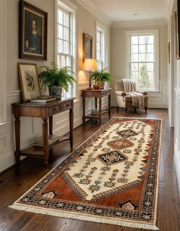 2' 9 x 6' 7 Hand Knotted Ghashghai Runner Rug