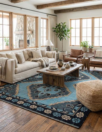 8' 10 x 12' 7 Hand Knotted Moroccan Wool Rug