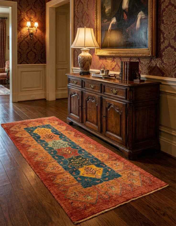 Detail image of 3' 1 x 7' 3 Luribaft Wool Runner Rug