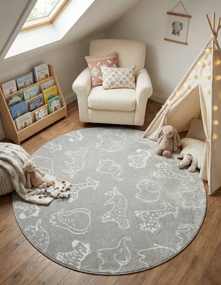 Detail image of  6' x 6' Whimsy Kids Round Rug