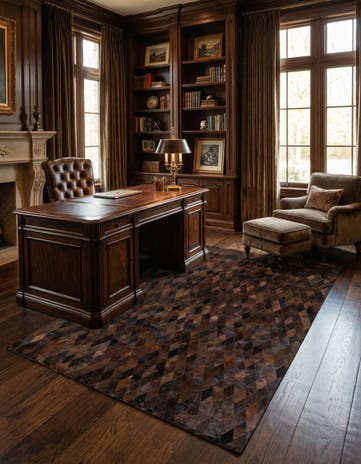 8' 1 x 10' 1 Cowhide Stocks Rug