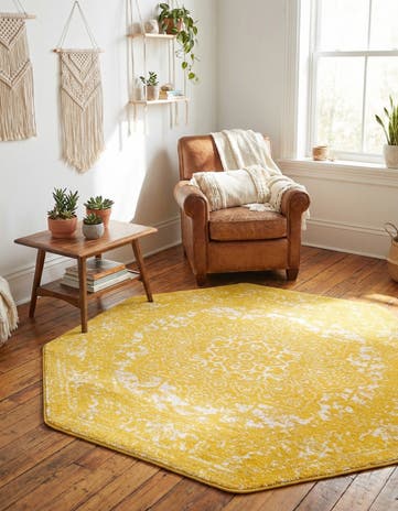 Yellow Arlington Octagon Rug