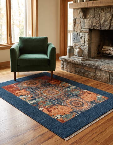 3' 5 x 5' Hand Knotted Mamluk Ziegler Rug