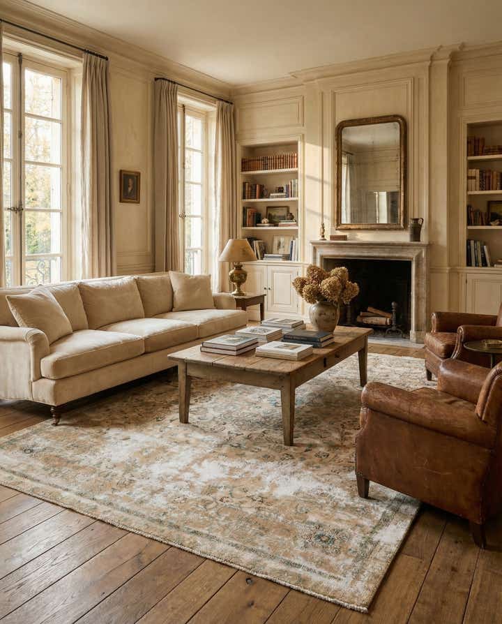 7' 1 x 10' 8 Hand Knotted Ultra Vintage Persian Wool Rug