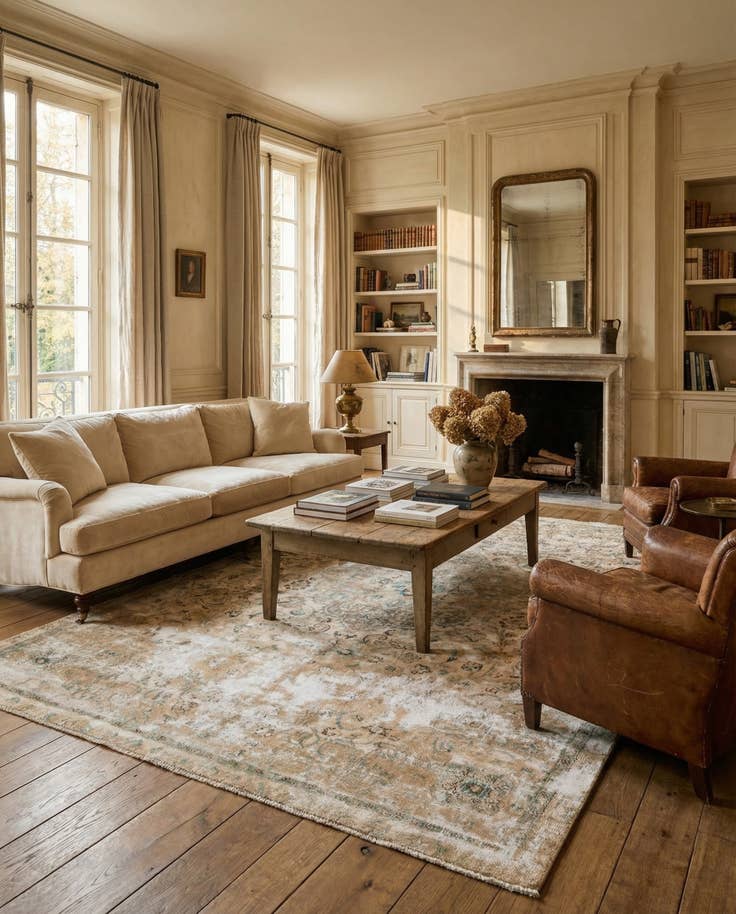 Detail image of 7' 1 x 10' 8 Hand Knotted Ultra Vintage Persian Wool Rug