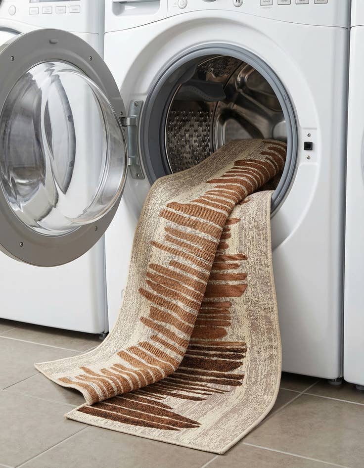 Detail image of  2' x 8'  Washable Modern Indoor / Outdoor Runner Rug