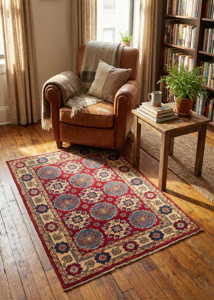 2' 10 x 4' Hand Knotted Kazak Rug