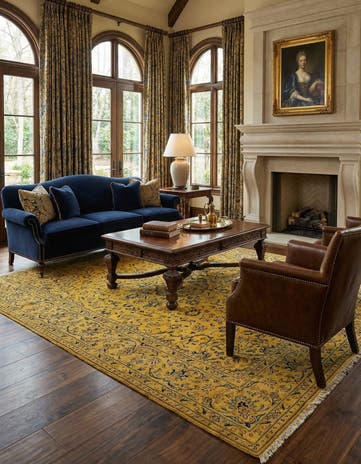 8' 1 x 11' 4 Kashan Wool Rug