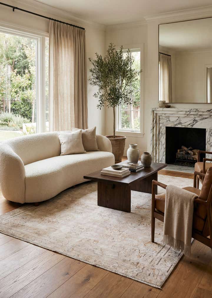 6' 2 x 9' 9 Hand Knotted Ultra Vintage Persian Wool Rug