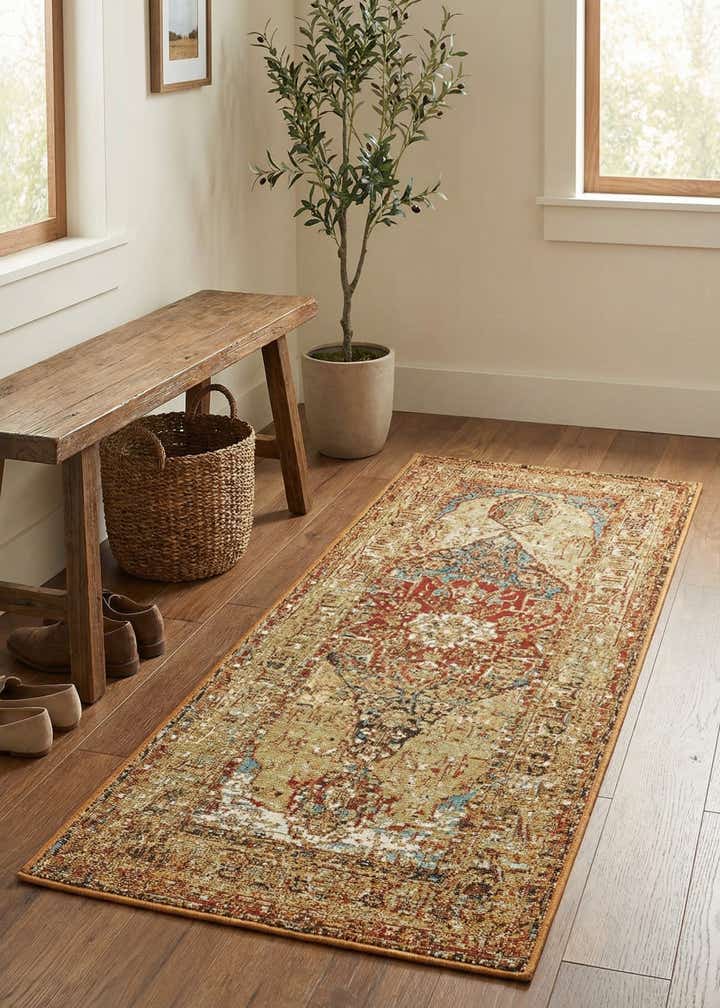 2' x 5' Easy-Clean Traditional Indoor / Outdoor Runner Rug