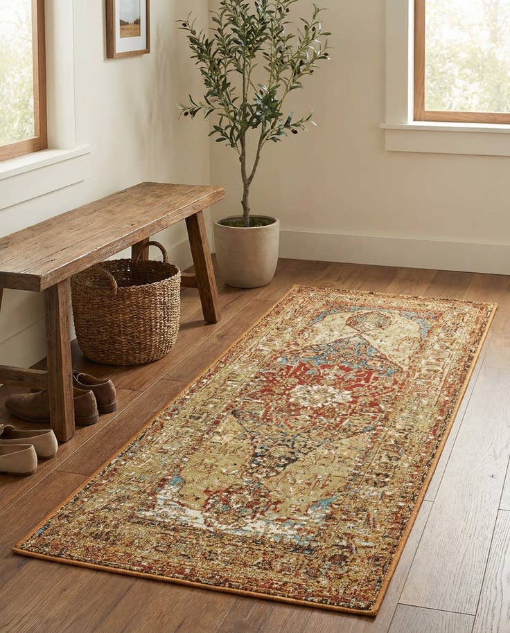 Detail image of 2' x 5' Easy-Clean Traditional Indoor / Outdoor Runner Rug