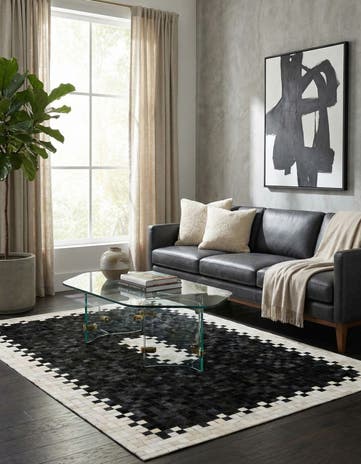 5' x 7' 10 Cowhide Stocks Rug