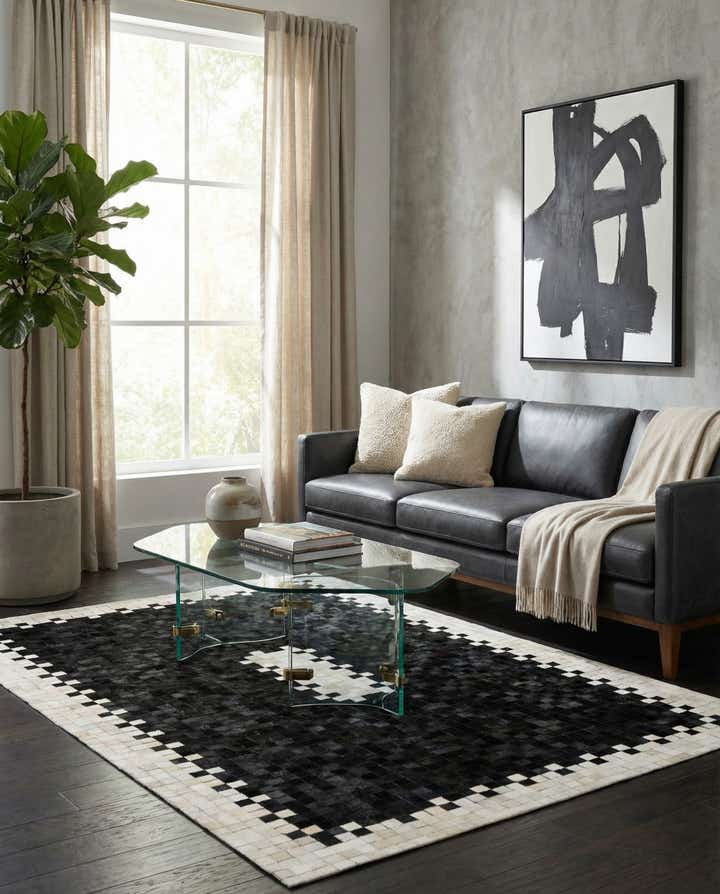 5' x 7' 10 Cowhide Stocks Rug