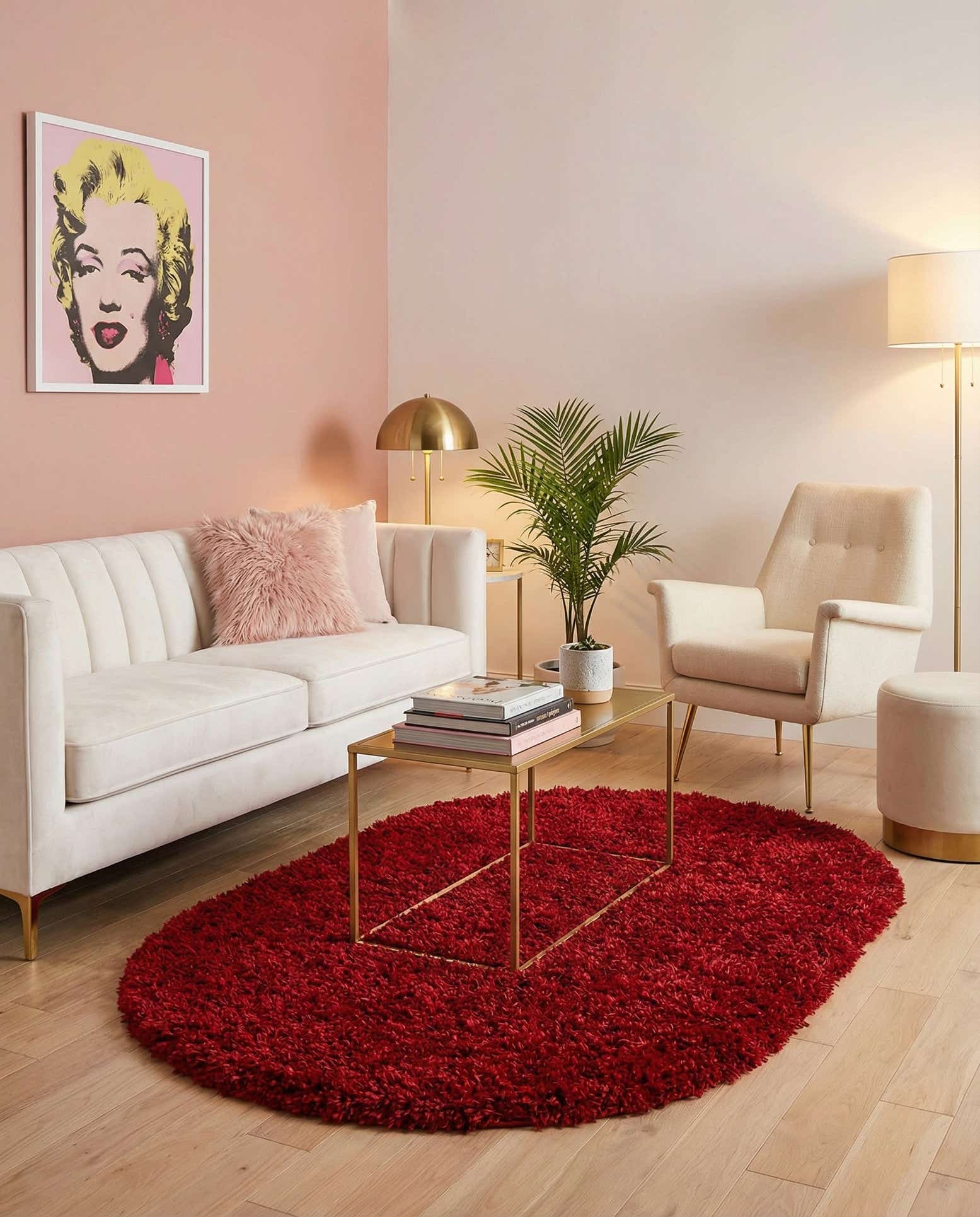 4' x 6' Marilyn Monroe™ Shag Oval Rug