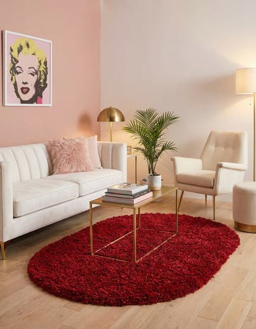 Lipstick Marilyn Monroe™ Shag Oval Rug