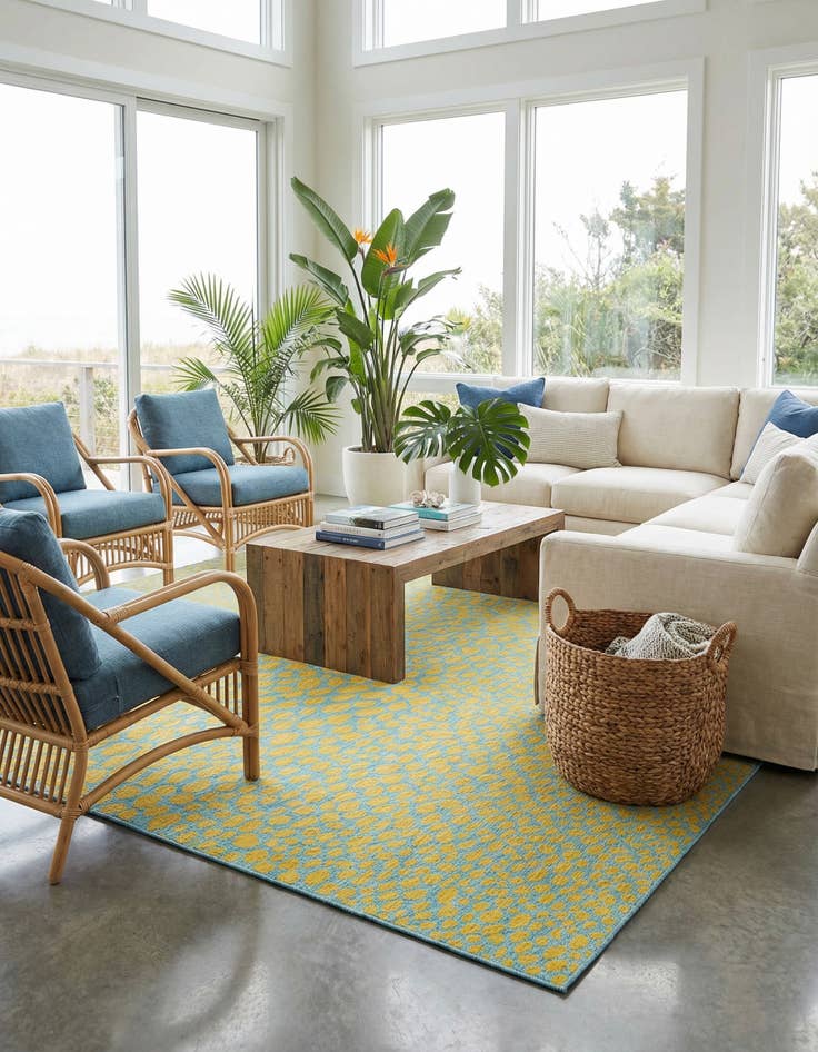 Detail image of 13' x 13'  Washable Jill Zarin Cape Town Indoor / Outdoor Square Rug