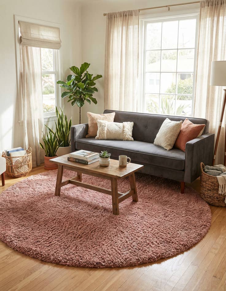 Detail image of 7' x 7' Jill Zarin Shaggy Chic Round Rug