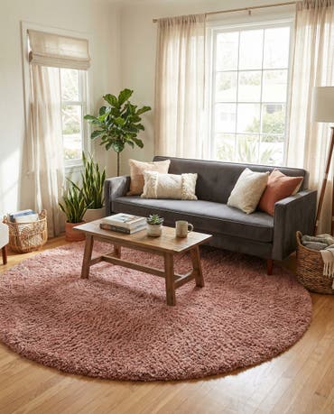  7' x 7' Jill Zarin Shaggy Chic Round Rug