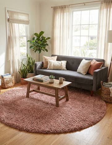7' x 7' Jill Zarin Shaggy Chic Round Rug