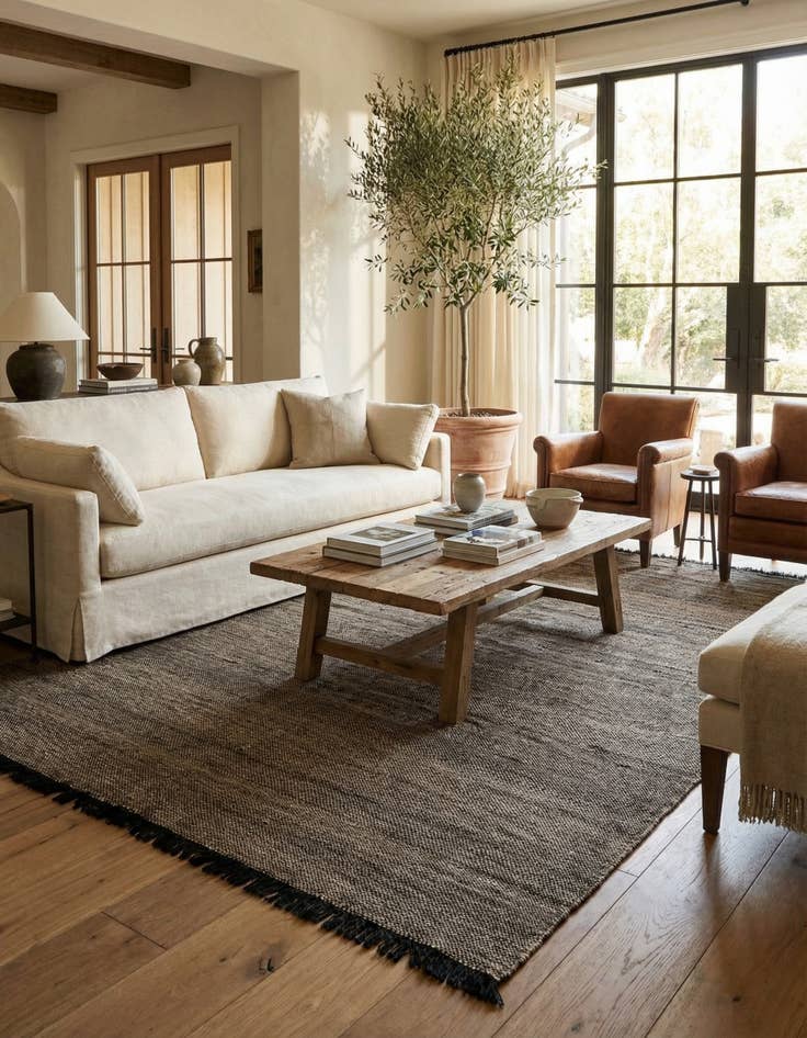 Detail image of  7' x 9' 6  Hand Knotted Moroccan Wool Rug