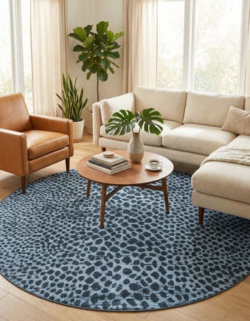 7' 10 x 7' 10 Kamala Washable Round Rug
