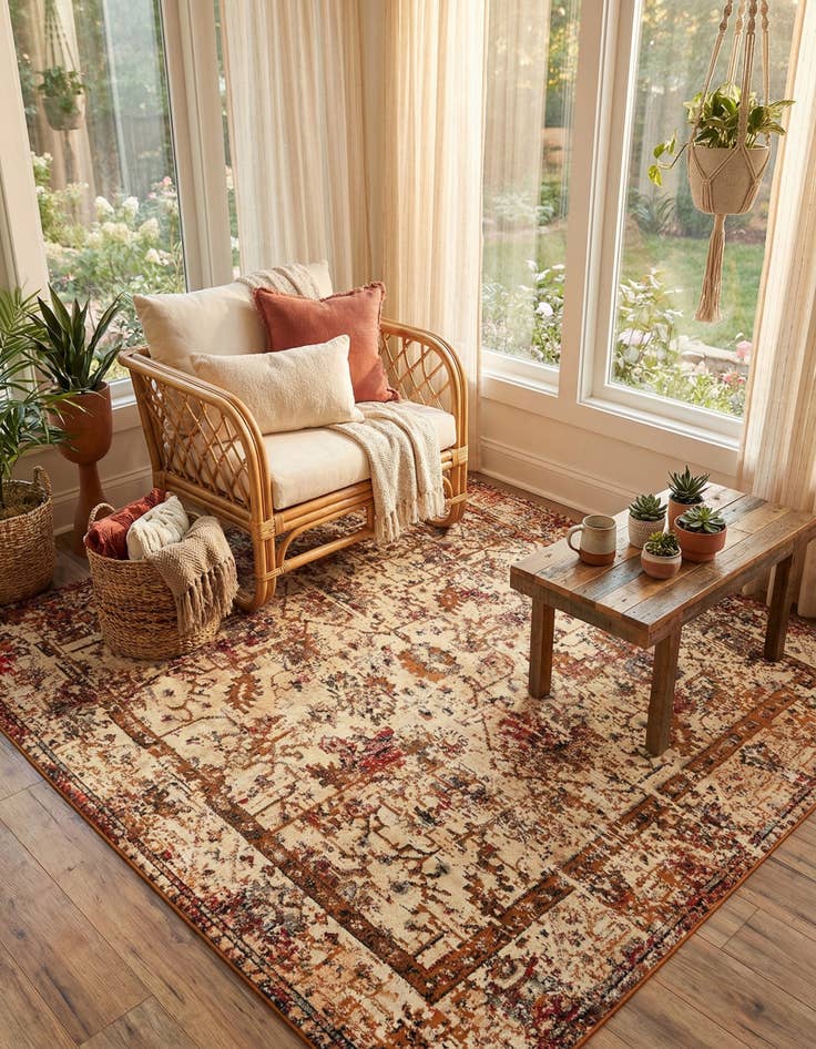 Detail image of  7' 10 x 7' 10 Saturn Square Rug