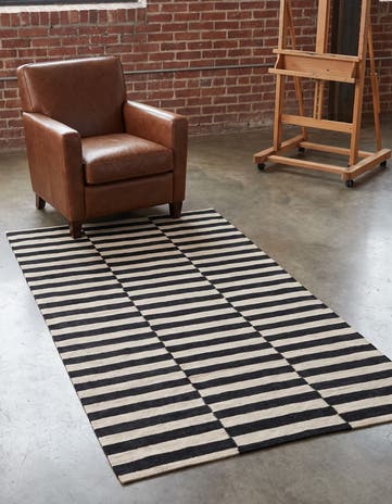 3' 6 x 6' 4 Hand Woven Kilim Modern Wool Rug