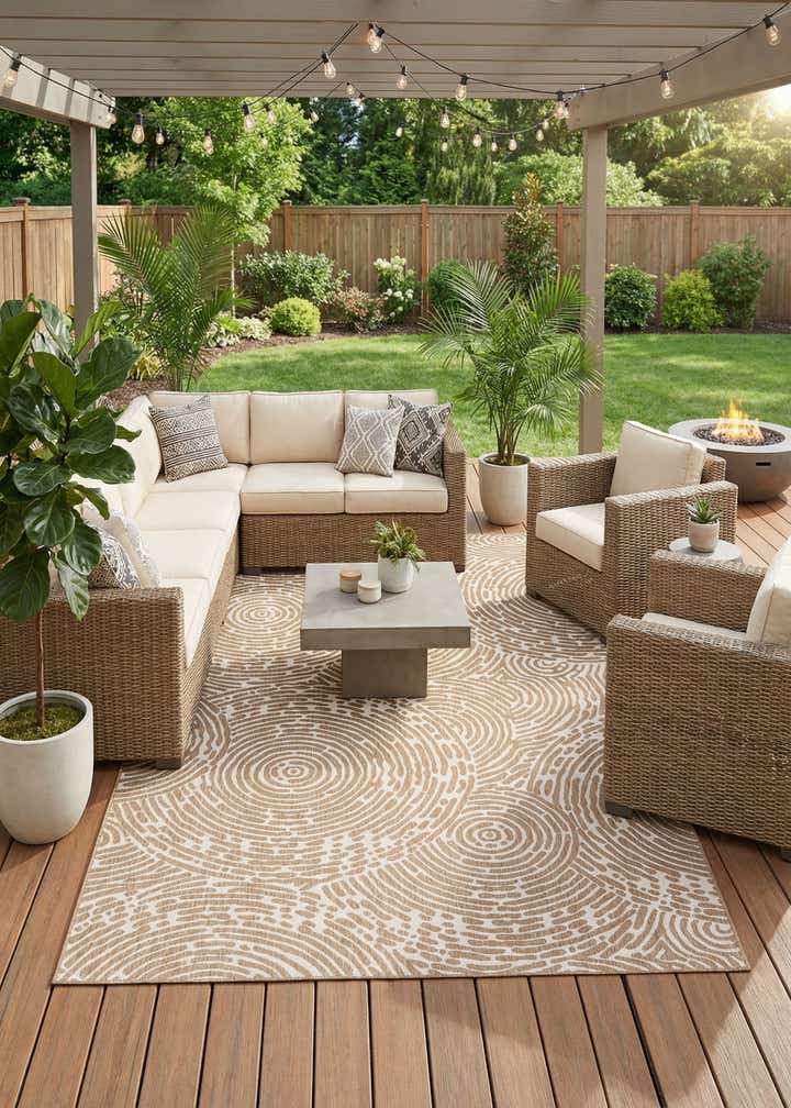 10' x 14' Easy-Clean Modern Indoor / Outdoor Rug