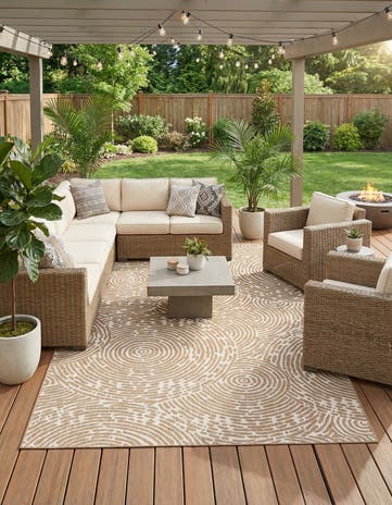 10' x 14' Easy-Clean Modern Indoor / Outdoor Rug