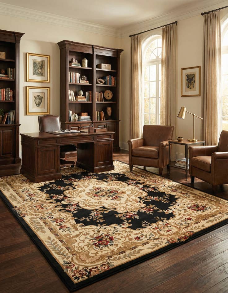 Detail image of 10' x 13' Classic Aubusson Rug