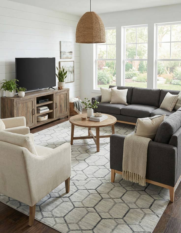 Detail image of  9' 10 x 14' Lattice Trellis Rug